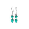 Turquoise Sterling Silver Teardrop Drop Earrings