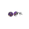 Purple Mohave Turquoise Sterling Silver Stud Earrings