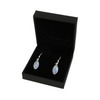 Rainbow Moonstone Sterling Silver Marquise Drop Earrings