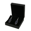Blue Goldstone Sterling Silver Torpedo Drop Earrings