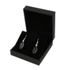 Blue Goldstone Sterling Silver Marquise Drop Earrings