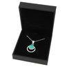 Turquoise Sterling Silver Round Pendant & Chain