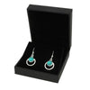 Turquoise Sterling Silver Round Drop Earrings