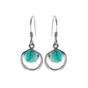 Turquoise Sterling Silver Round Drop Earrings
