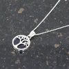 Blue Goldstone Sterling Silver Tree of Life Pendant & Chain