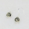 Dalmatian Jasper Sterling Silver Oval Drop Earrings