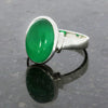 Green Agate Sterling Silver Ring