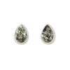 Tourmalated Quartz Sterling Silver Teardrop Stud Earrings