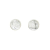 Tourmalated Quartz Sterling Silver Round Stud Earrings