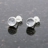 Tourmalated Quartz Sterling Silver Round Stud Earrings