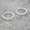 Sterling Silver Cubic Zirconia Hoop Earrings