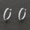Sterling Silver Cubic Zirconia Hoop Earrings
