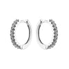 Sterling Silver Cubic Zirconia Hoop Earrings