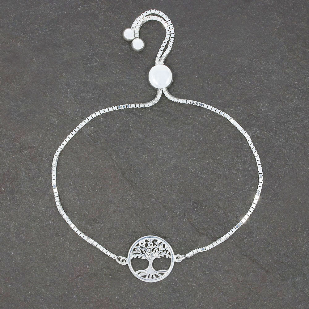 Sterling Silver Tree of Life Adjustable Bracelet KM072 | H&H Jewellers ...