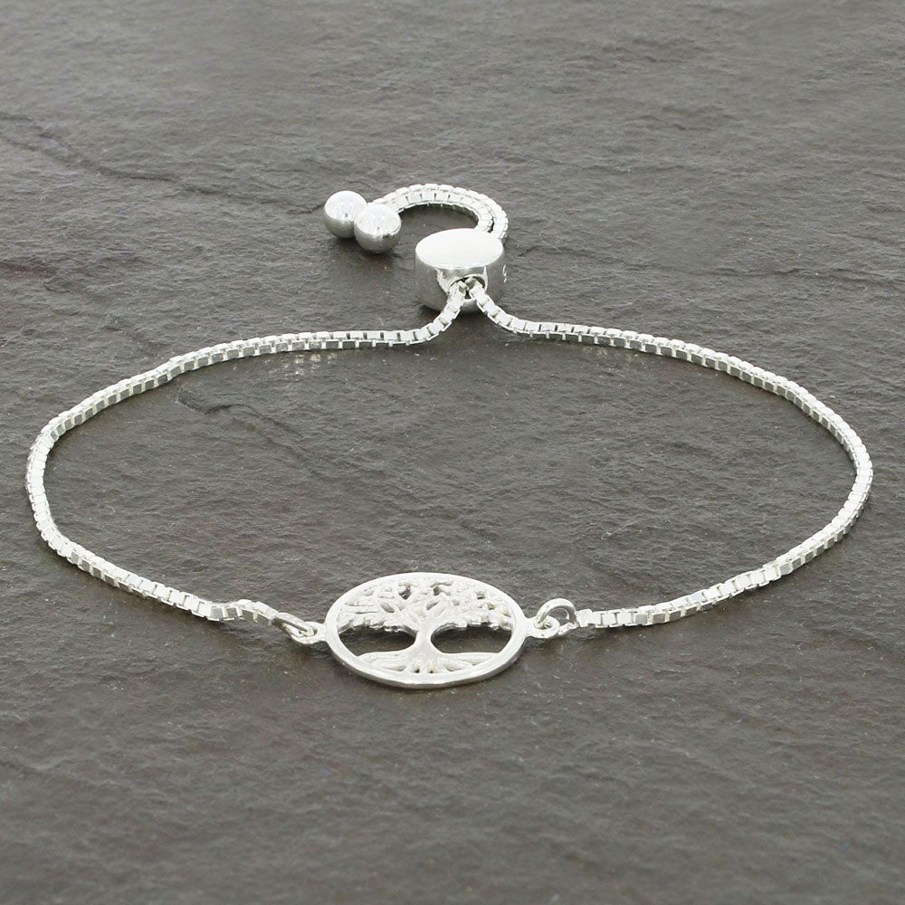 Sterling Silver Tree of Life Adjustable Bracelet KM072 | H&H Jewellers ...