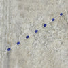 Sapphire Quartz Sterling Silver Oval Link Bracelet