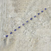 Sapphire Quartz Sterling Silver Teardrop Link Bracelet
