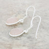 Rose Quartz Sterling Silver Pear Shape Drop Earrings