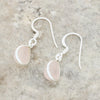 Rose Quartz Sterling Silver Pear Shape Drop Earrings