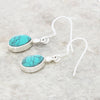 Turquoise Sterling Silver Pear Shape Drop Earrings