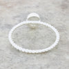 Sterling Silver Opalique Twist Band Ladies Ring