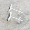 Sterling Silver Paua Shell Pear Shape Stud Ladies Earrings