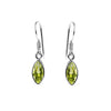 Peridot Sterling Silver Marquise Shape Drop Earrings