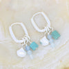 Bronwen Seafoam Sterling Silver Charm Earrings