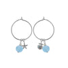 Bronwen Seascape Sterling Silver Charm Hoop Earrings