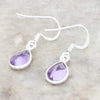 Bridget Amethyst Sterling Silver Pear Shape Drop Earrings