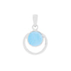 Amy Blue Chalcedony Sterling Silver Pendant & Chain