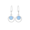 Amy Blue Chalcedony Sterling Silver Round Drop Earrings