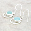 Amy Blue Chalcedony Sterling Silver Round Drop Earrings