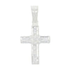Sterling Silver Ladies CZ Cross Pendant & Chain