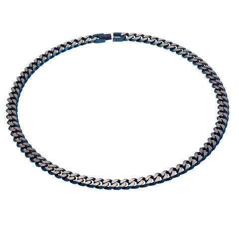 Unique & Co Blue Stainless Steel Mens Necklace LAK-158