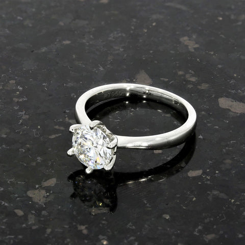 Platinum 1.47cts Lab Grown Diamond Solitaire Ring | H&H