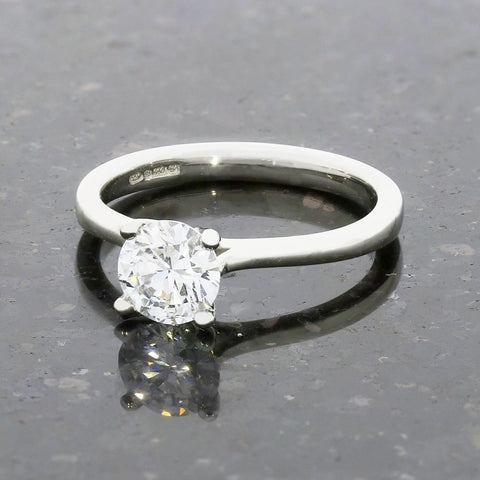 Platinum 1.00cts Lab Grown Diamond Solitaire Ring
