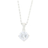 9ct White Gold 1.00cts Lab Grown Diamond Pendant and Chain