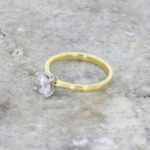 18ct Gold 1.00ct Brilliant Cut Lab Grown Diamond Solitaire Ring D VS1 | H&H