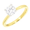 18ct Gold and Platinum 1.00ct Brilliant Cut Lab Grown Diamond Solitaire Ring D VS1