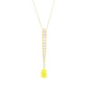 18ct GoldLab Grown Pear Shape Yellow Diamond Pendant With Chain | H&H