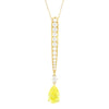 18ct GoldLab Grown Pear Shape Yellow Diamond Pendant With Chain | H&H