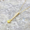 18ct Yellow GoldLab Grown Pear Shape Vivid Yellow Diamond Pendant With Chain