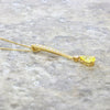 18ct Yellow GoldLab Grown Pear Shape Vivid Yellow Diamond Pendant With Chain