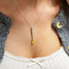 18ct GoldLab Grown Pear Shape Yellow Diamond Pendant With Chain | H&H