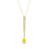 18ct Yellow GoldLab Grown Pear Shape Vivid Yellow Diamond Pendant With Chain