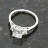 Platinum 2.39cts Lab Grown Diamond Emerald Cut Trilogy Ring