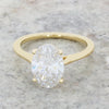 18ct Gold 2.75ct Oval Brilliant Cut Lab Grown Diamond Solitaire Ring G SI 1