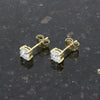 9ct Gold 1.05cts Lab Created Brilliant Cut Diamond Solitaire Earrings | H&H