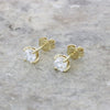 9ct Gold 1.05cts Lab Created Brilliant Cut Diamond Solitaire Earrings | H&H